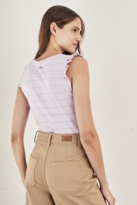 Musculosa Tablas Texturada Lila