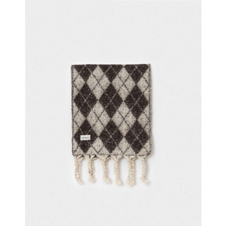 Bufanda Con Borlas Combinacion Bicolor