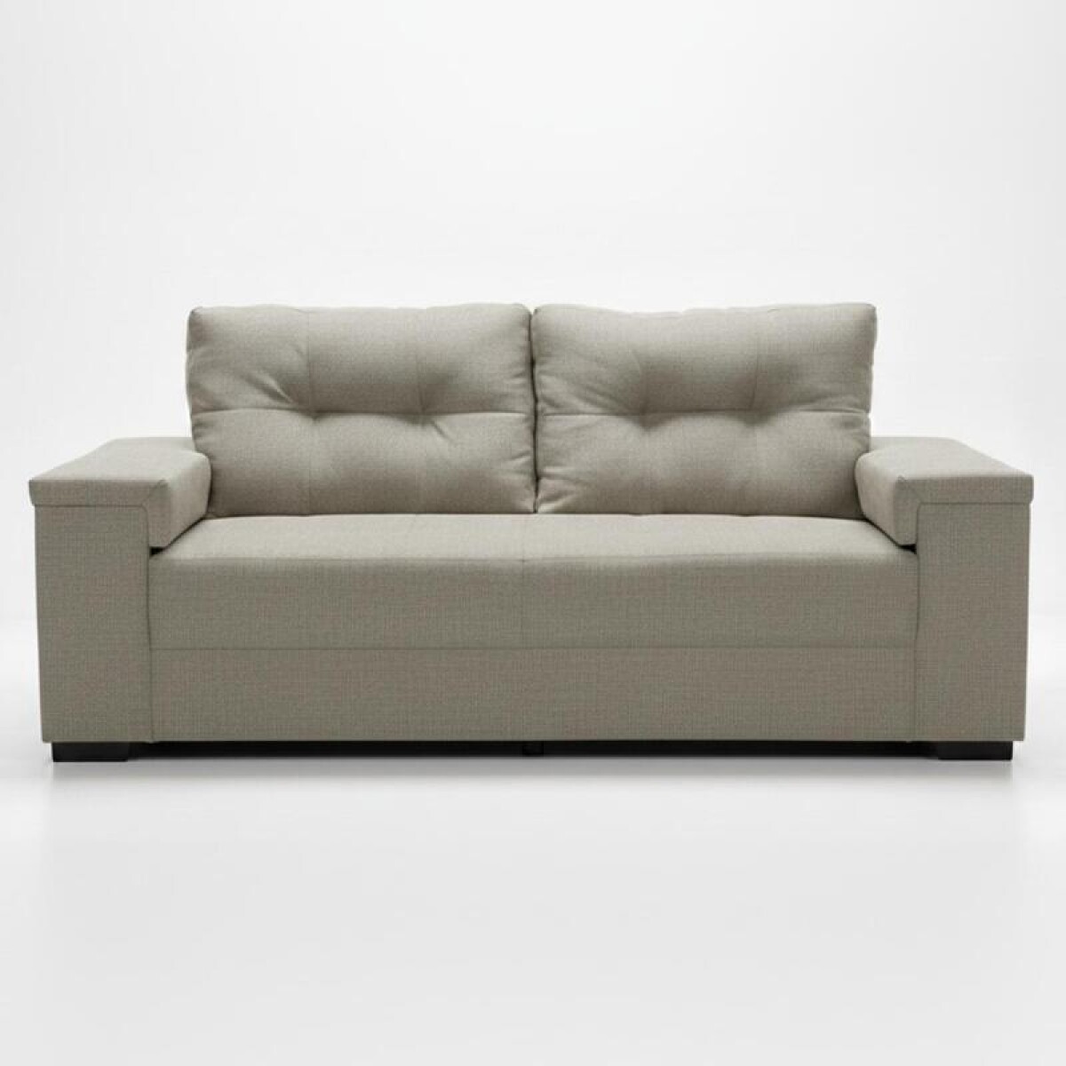 [OUTLET] Sillón Sofá de 3 Cuerpos Amsterdam en Lino– Estructura de Madera Maciza y Confort Soft Color Beige 