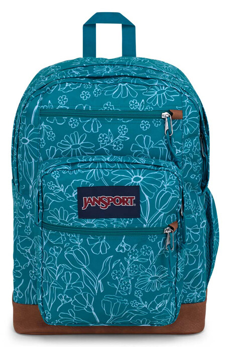 MOCHILA JANSPORT COOL STUDENT DELIGHTFUL DAISIES GREEN