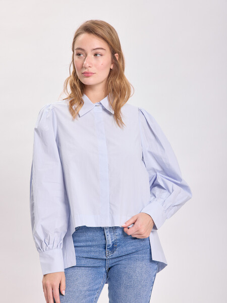 Camisa hombreras Celeste