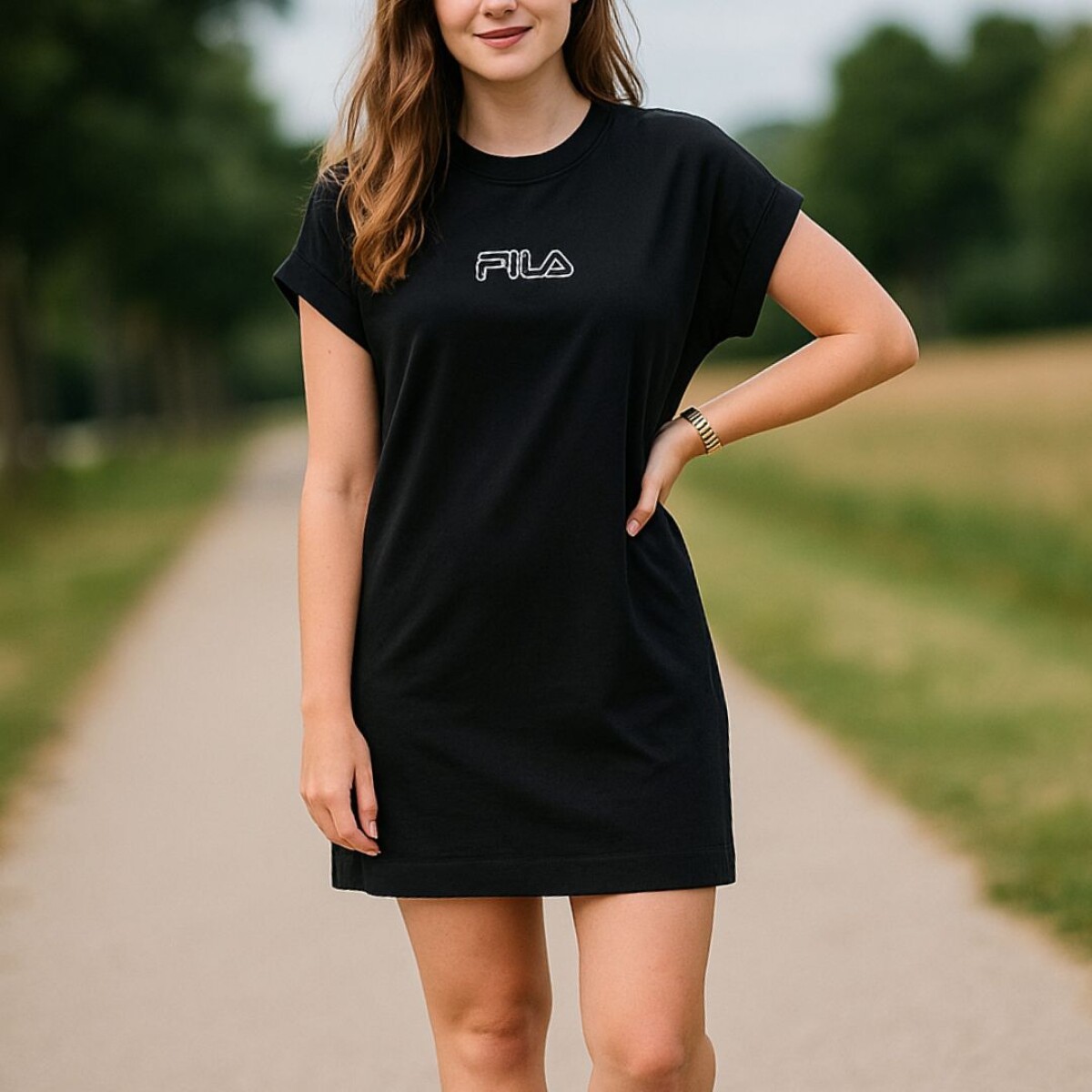 VESTIDO DEPORTIVO FILA ESSENTIALS - NEGRO 