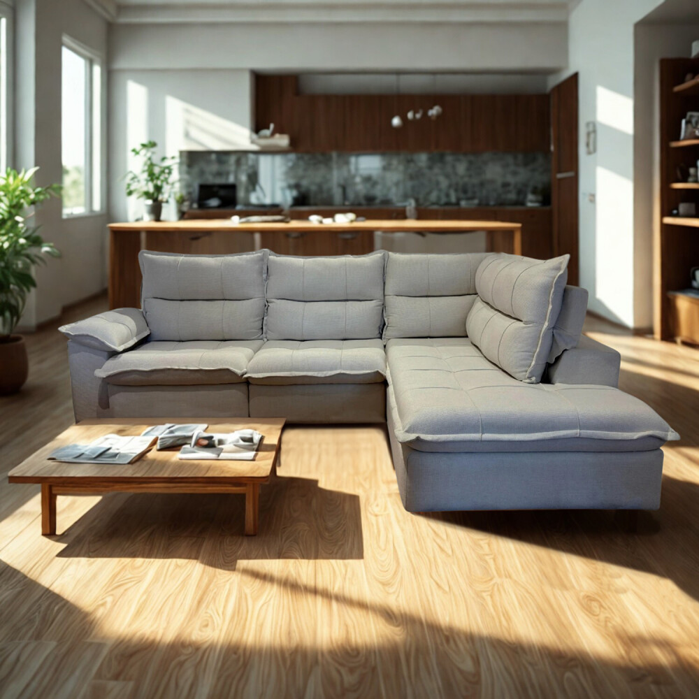 Sillón Cesky con Chaise Gris Izquierdo
