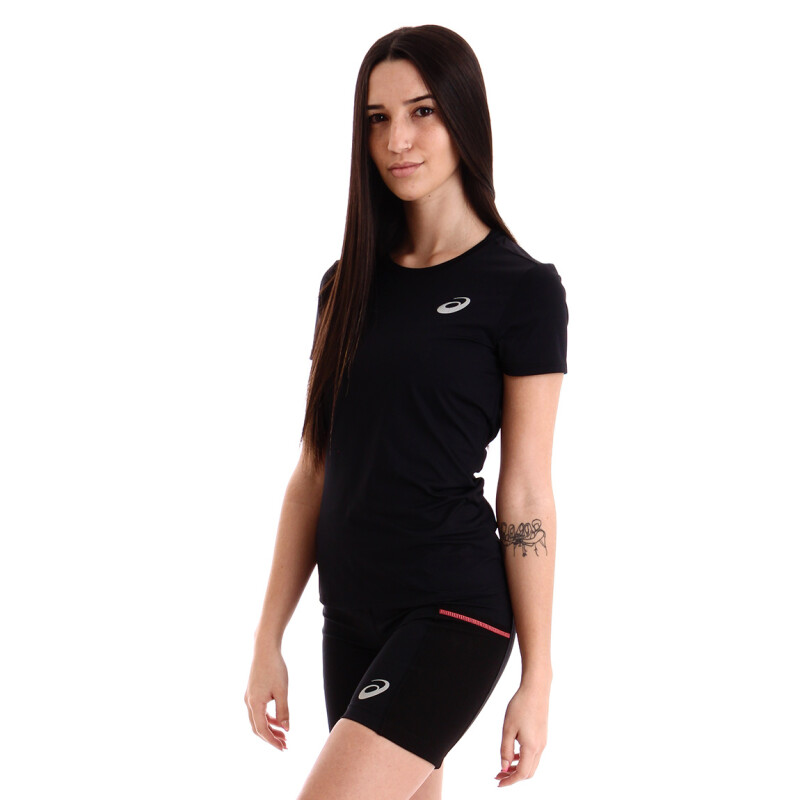 Asics W Core Running Pa Ss Tee Black Negro