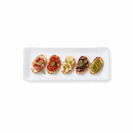 Bandeja Rectangular de Porcelana Blanca 36 x 13 cm Actualite Bandeja Rectangular de Porcelana Blanca 36 x 13 cm Actualite