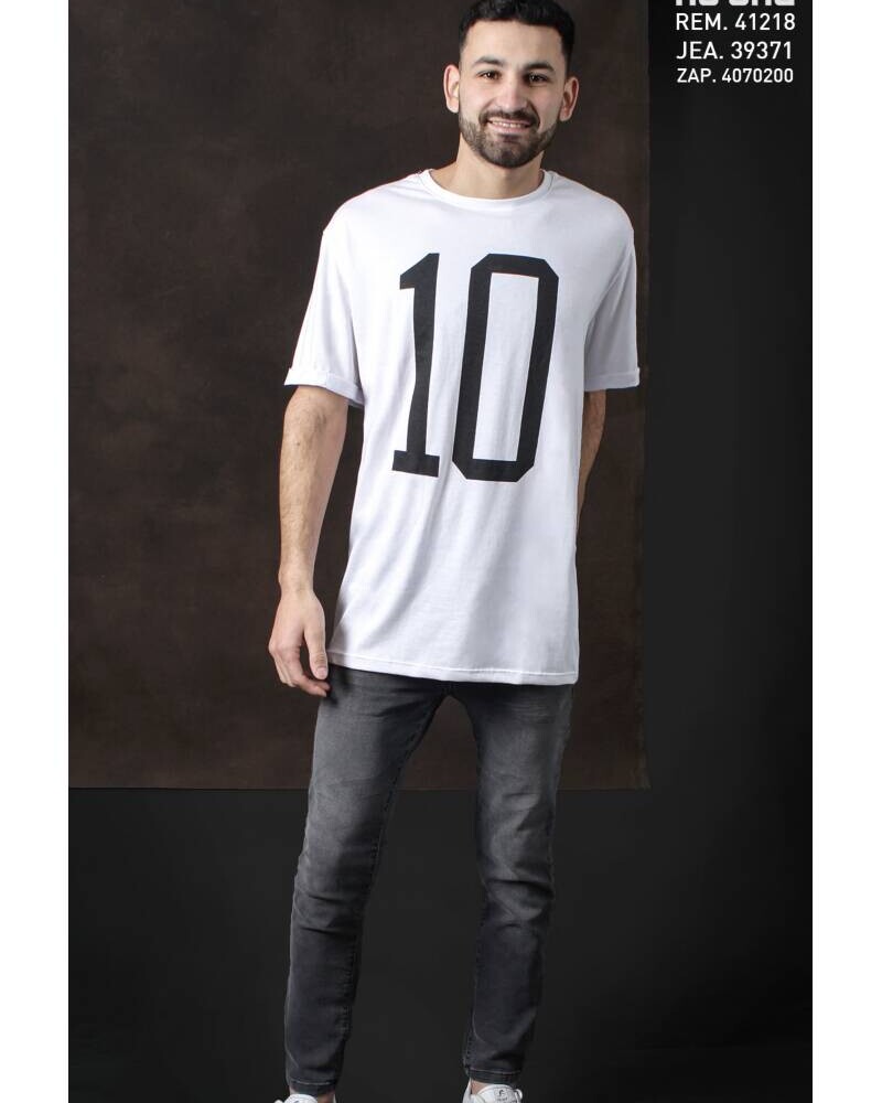 Remera 10 Oversize BLANCO