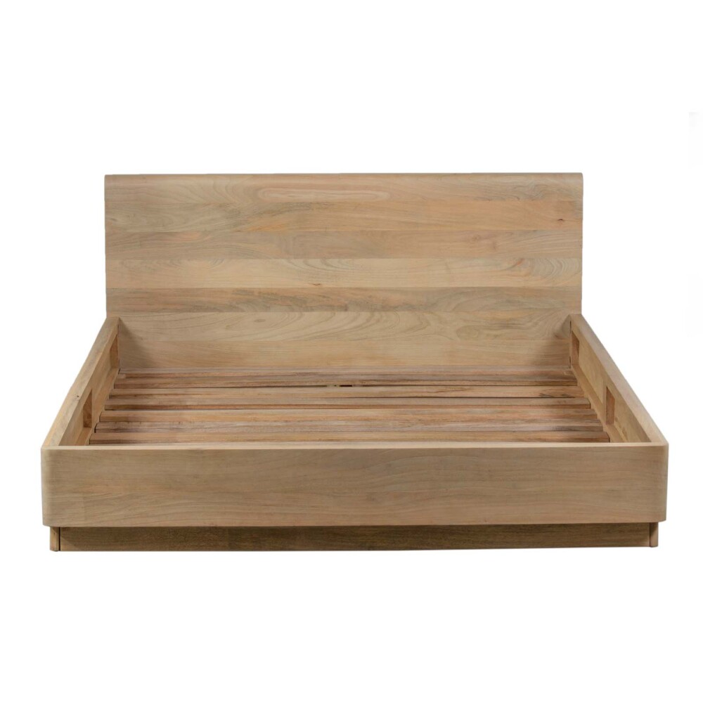 CAMA KING MADERA NATURAL-BEIGE CUARZO