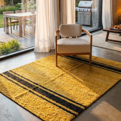 Alfombra Aruma, raya negra Alfombra Aruma, raya negra