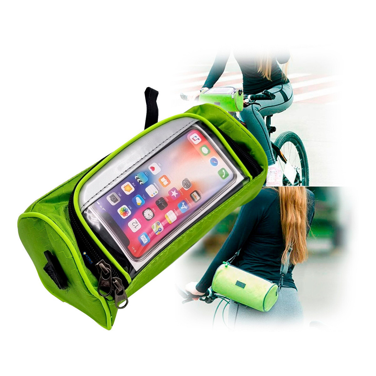 Bolso Imprermeable Porta Celular Herramientas Calidad - Variante Color Verde 