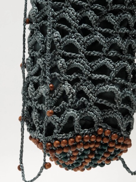 Moonlight beaded pouch GRIS