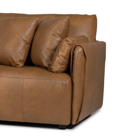 Sofa Torino - Cuero Básico - 3 cuerpos 1016 (Nozes)