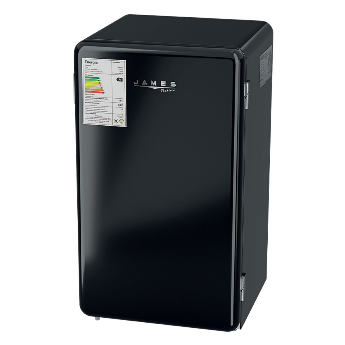 Frigobar James retro RJ-90 M negro 