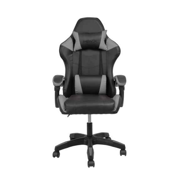 Silla Gamer Ergonomica Escritorio Reclinable Soporta 200kg Imback Negro con Gris Silla Gamer Ergonomica Escritorio Reclinable Soporta 200kg Imback Negro con Gris