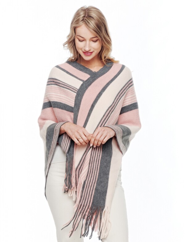 Poncho Soft ROSA/MULTI
