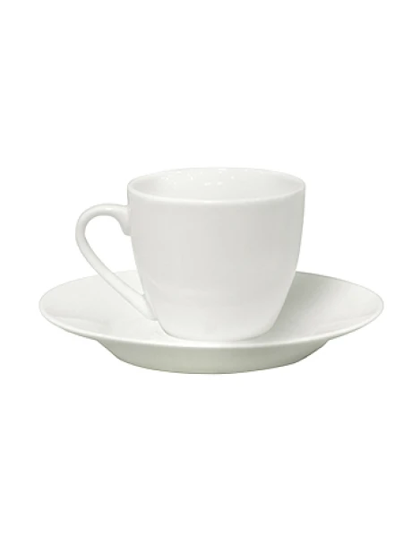 TAZA DE CAFE 90ML CON PLATO PORCELANA BLANCA SELECTA TAZA DE CAFE 90ML CON PLATO PORCELANA BLANCA SELECTA