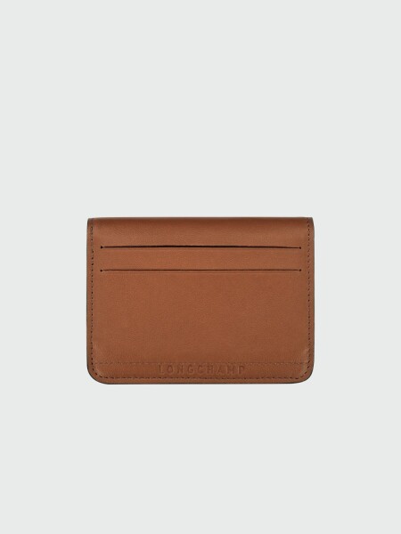 Longchamp- Tarjetero de Cuero, Le Pliage Xtra Marrón