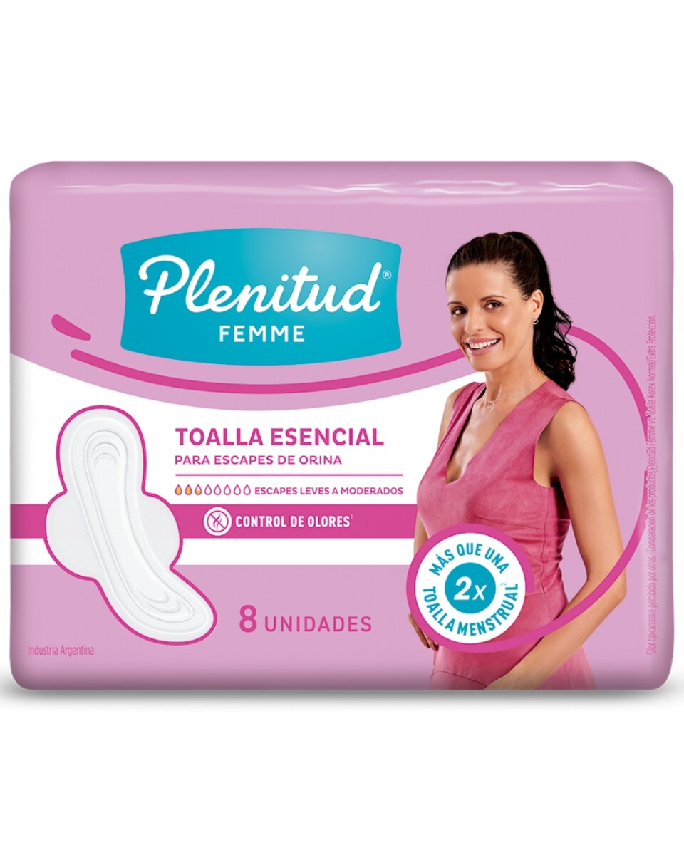 Toallitas Plenitud Femme Largo X8 ¿ Higiene Femenina 