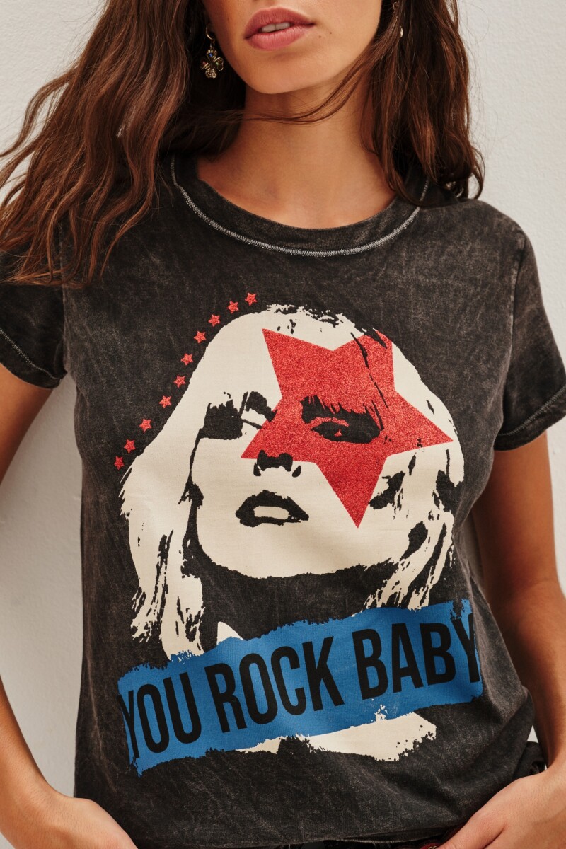 Remera Electric Youth Gris Oscuro