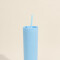 Vaso Con Tapa + Sorbito Beverly Alto Azul Indigo