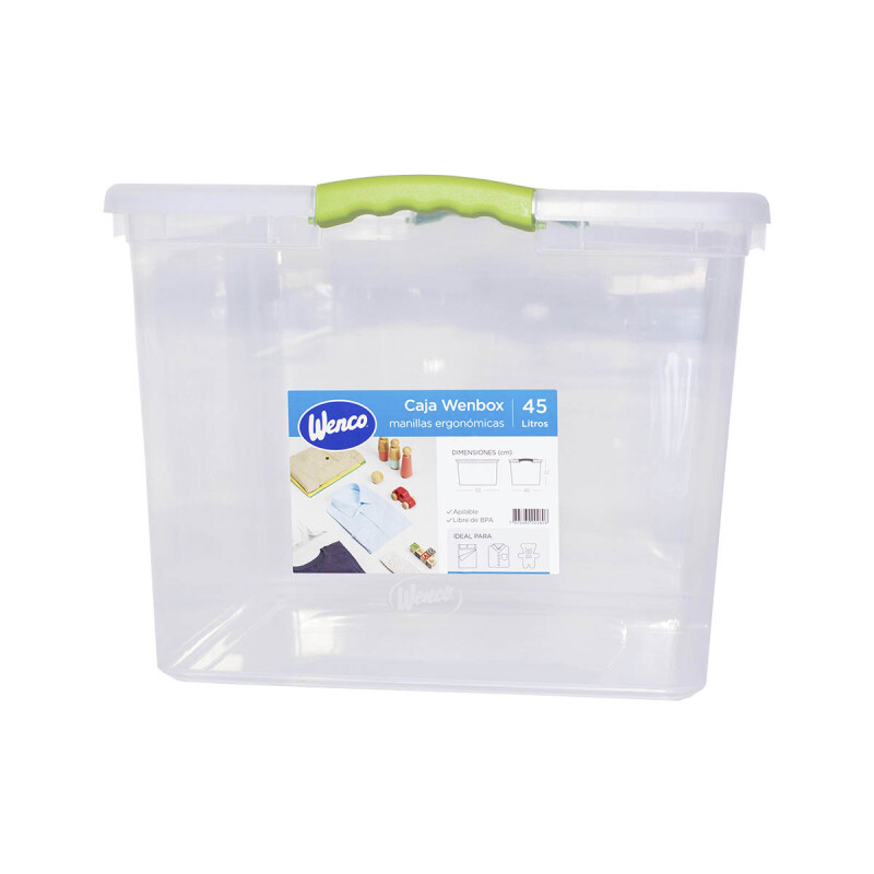 Caja organizadora 45 lts Wenbox TRANSPARENTE