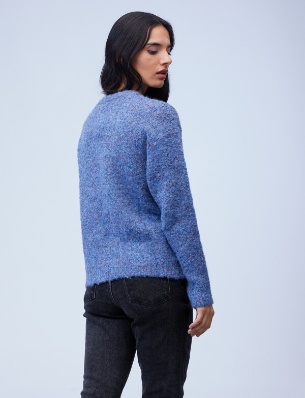 Buzo Lana Melange AZUL