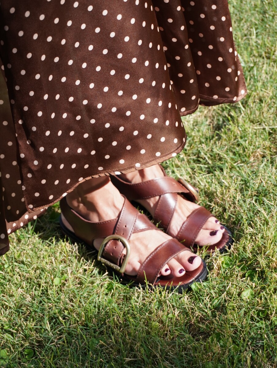 Buckle Sandals - Chocolate 