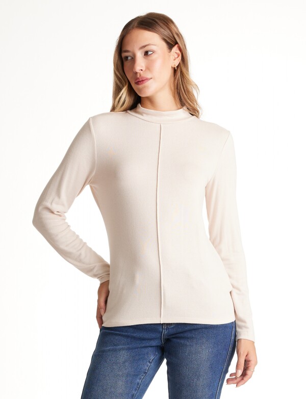 Polera Pespunte BEIGE