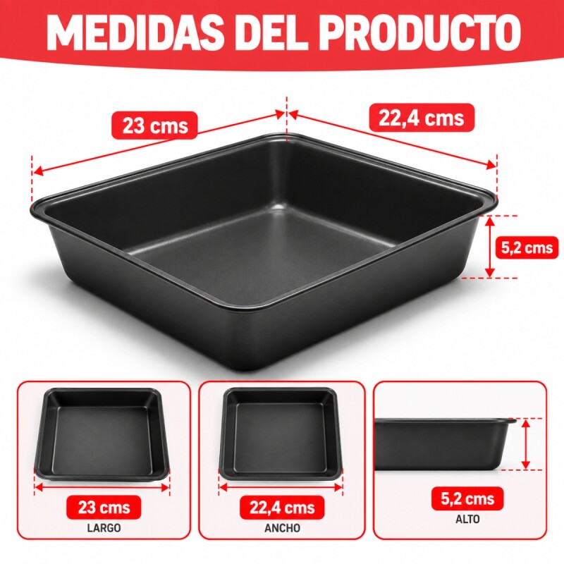 Asadera cuadrada acero carbono NEGRO