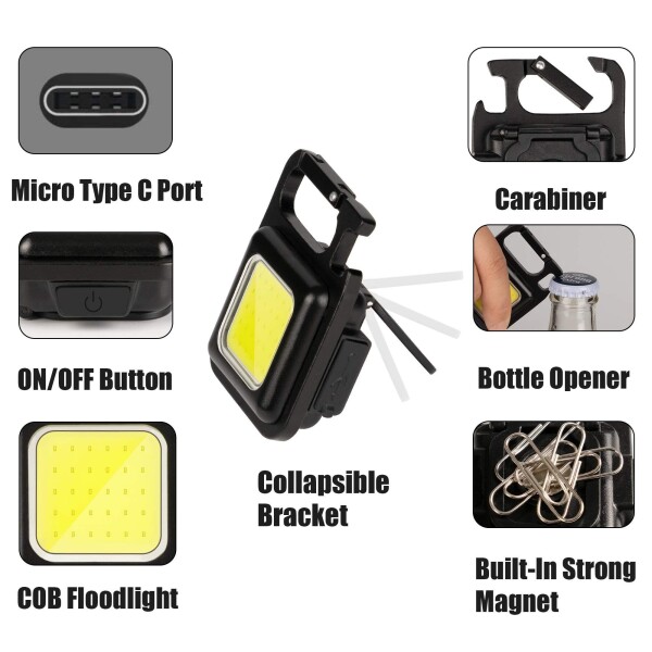 Linterna Portátil Mini De Bolsillo 500 Lm Recargable Linterna Portátil Mini De Bolsillo 500 Lm Recargable