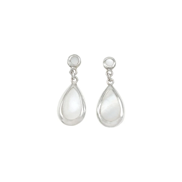Caravanas Colgante gota-Plata 925-Nacar-CA3069 conpiedra