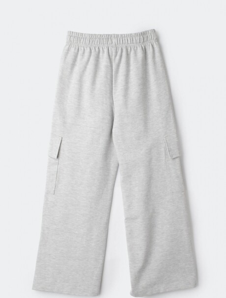PANTALÓN INFANTIL CON CINTURA ELASTIZADA GRIS