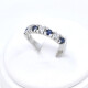 Anillo En Oro 18K Blanco Con Brillantes Y Zafiros Anillo En Oro 18K Blanco Con Brillantes Y Zafiros