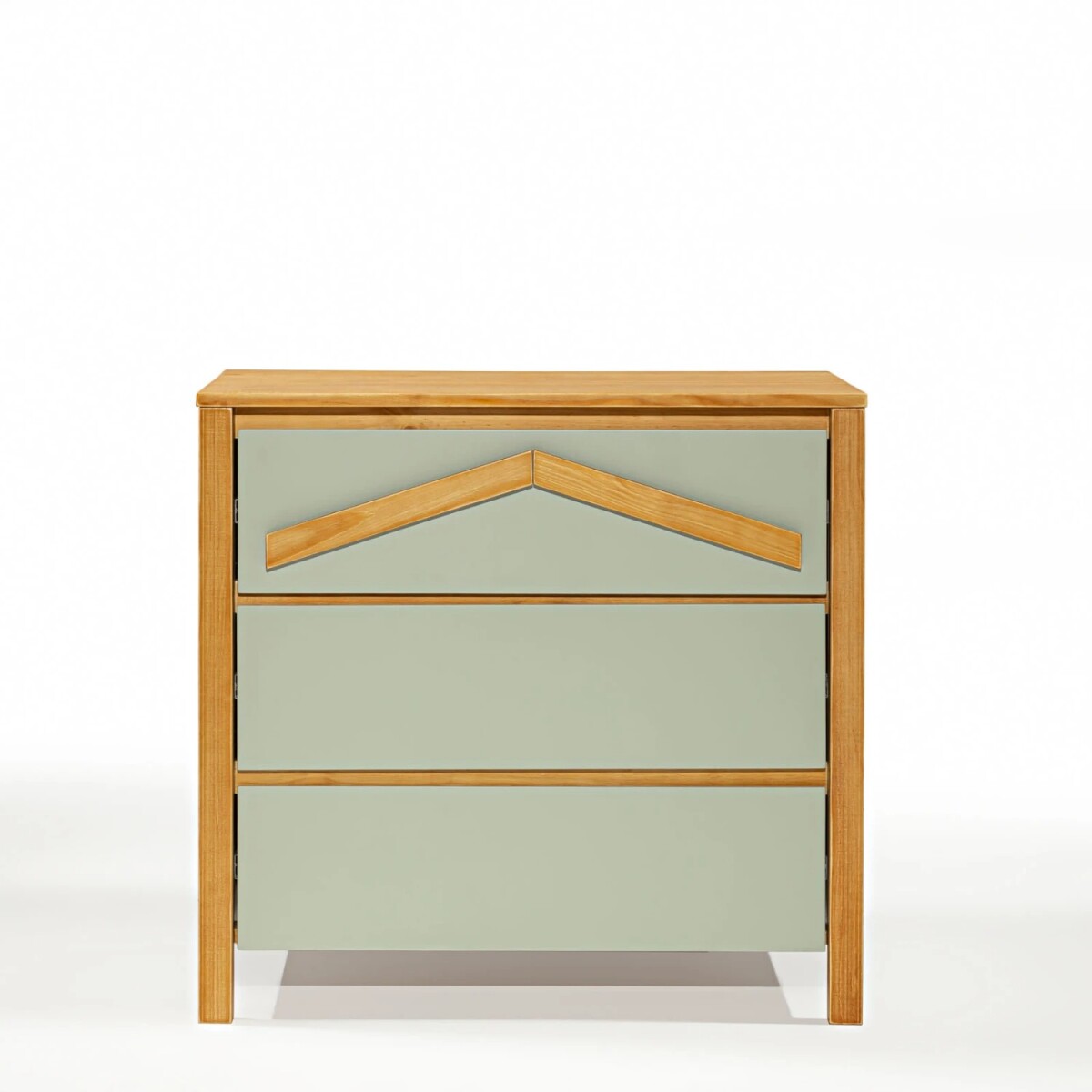 Cómoda Cabaña Verde MDF y madera 