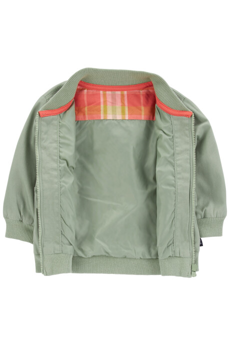 Campera cargo de algodón, verde oliva Sin color