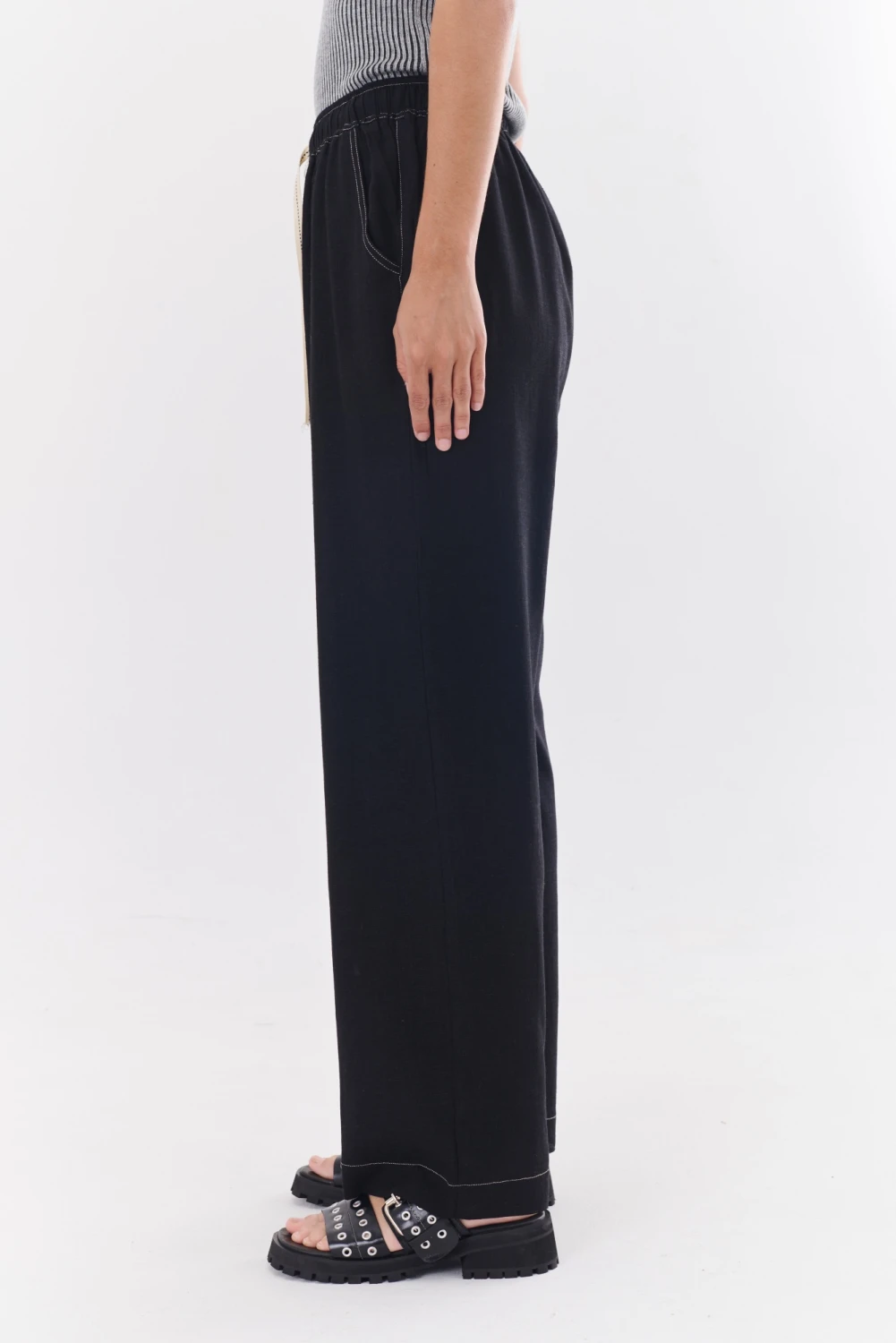 PANTALON LINO EVA negro 1