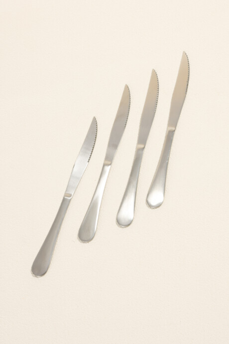 Cuchillo Olivo Set 4 Un. Plateado Color Unico