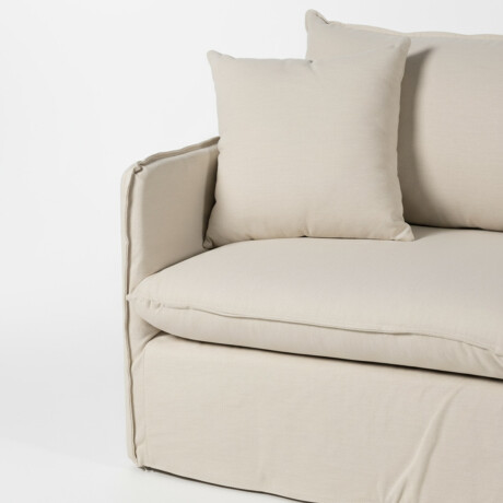Sofá Snow con Funda - Tela Rústica - 2,5 cuerpos TD5260-1635 (Beige)