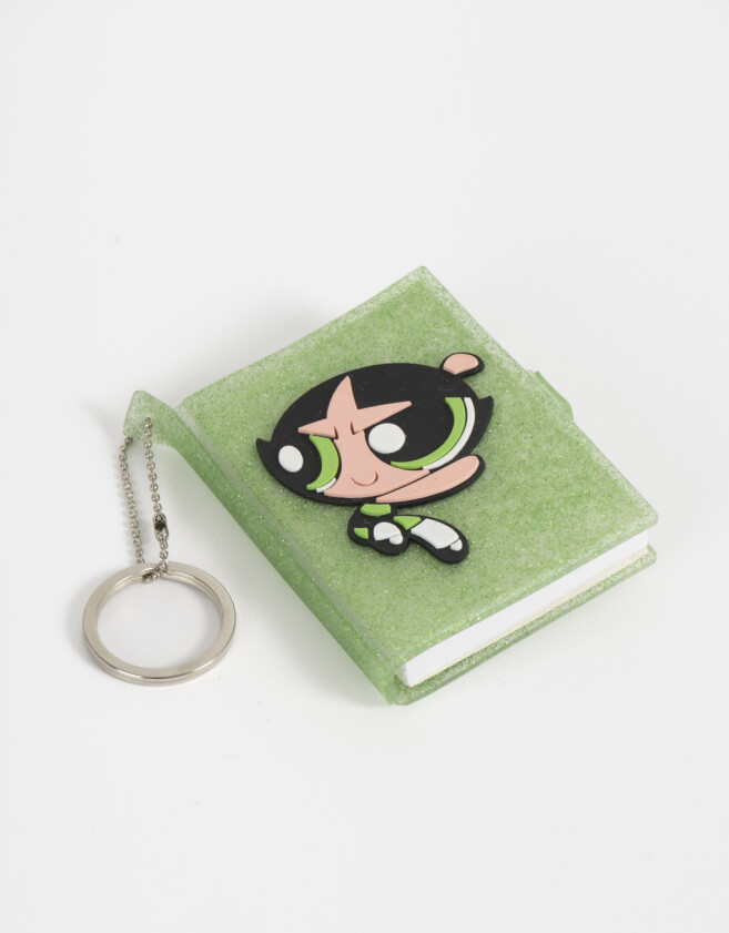 Llavero Llavero Y Charm Libreta "chicas Superpoderosas" - Verde Claro