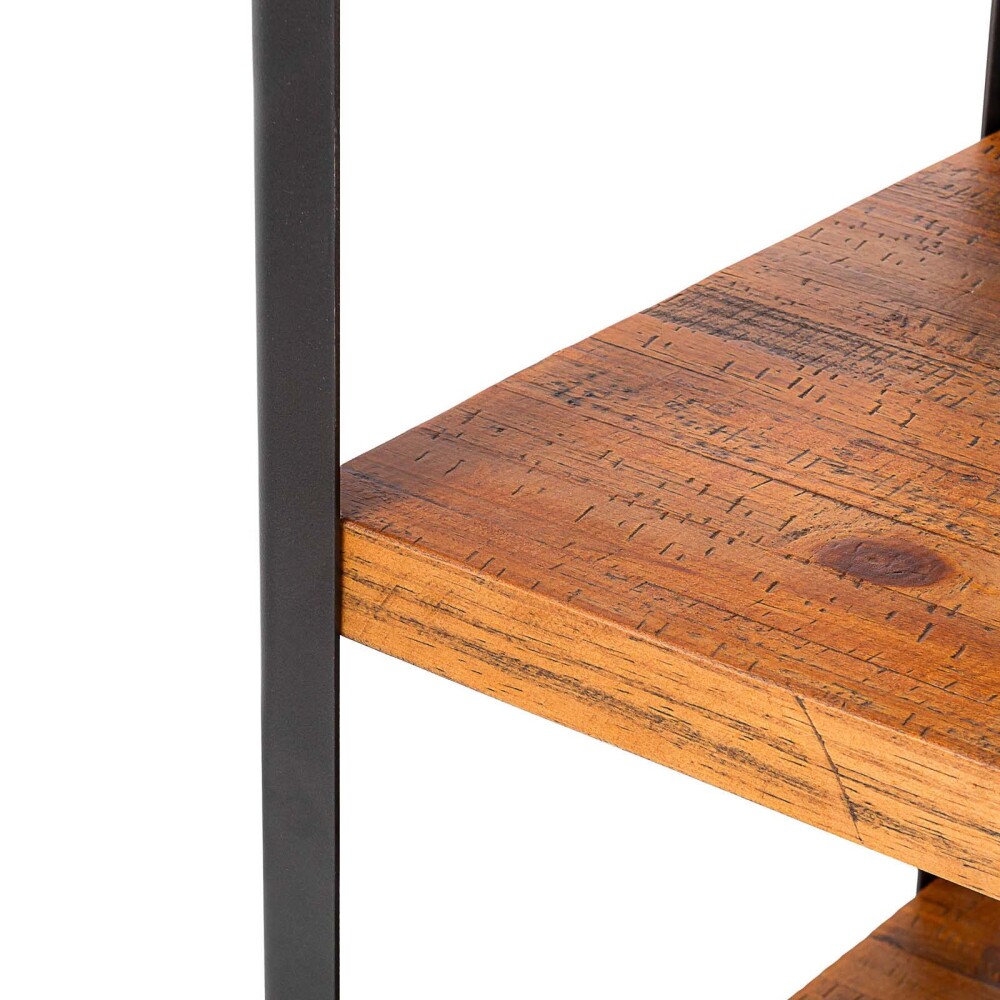 CONSOLA MADERA-Y-METAL MARRON YORK CASTAÑO