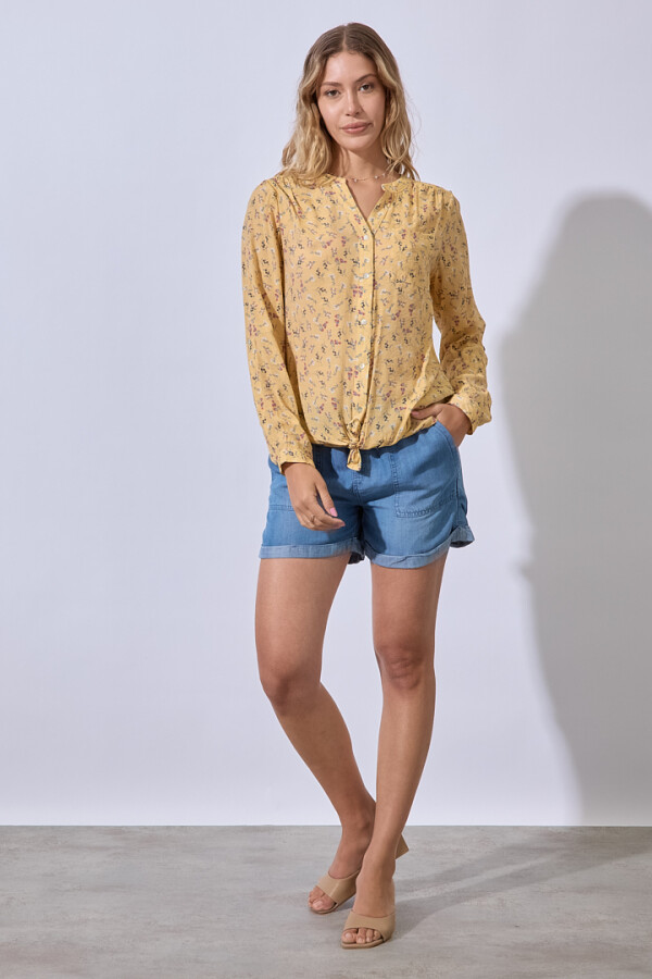 Blusa Gasa Prints AMARILLO/MULTI