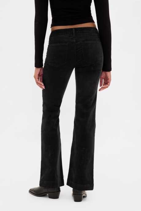Jean Long And Lean Pana Mujer Black Cord F11
