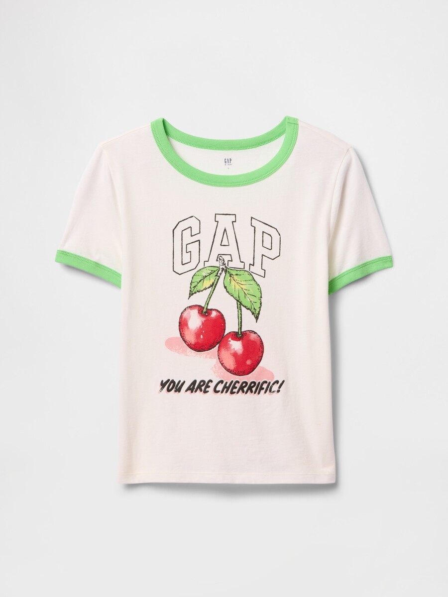 Remera Logo Gap Niña - Julep Green 