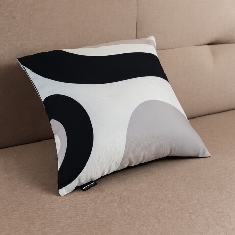 Set x2 funda de almohadones lisa 43 x 43 cm RAYAS NEGRO Y GRIS