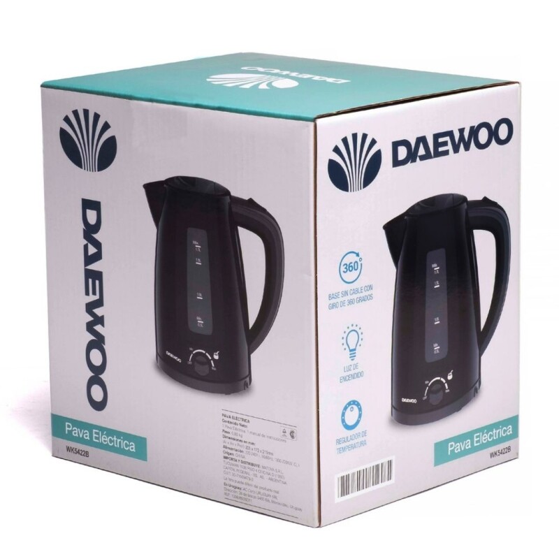 Jarra Eléctrica Daewoo 1.7L con Control de Temperatura Jarra Eléctrica Daewoo 1.7L con Control de Temperatura