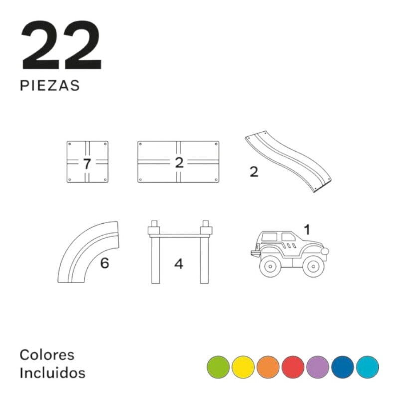 Imanix pista 22 piezas Braintoys Imanix pista 22 piezas Braintoys