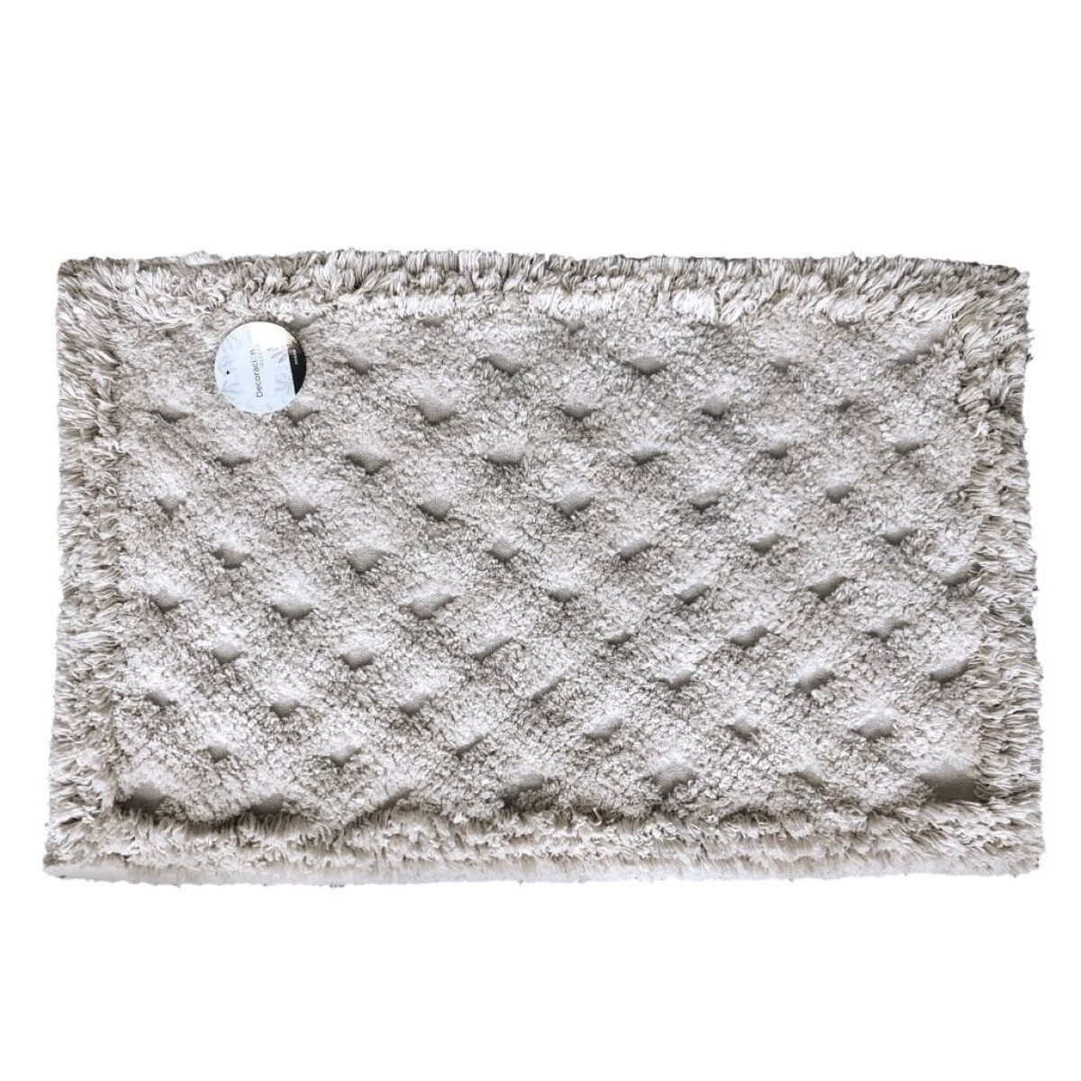 ALFOMBRA RECT DOS TEXTURAS NATURAL. 40x60CM 