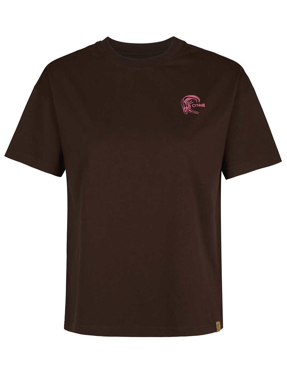 Remera O'Neill Women Back Print Loose - Cafe 