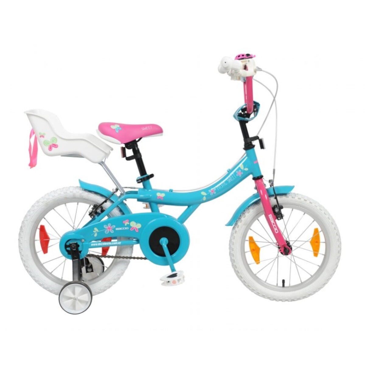 Bicicleta Baccio R.16 Niña Sweet - Turquesa/fucsia 