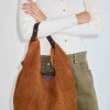 Cartera al hombro The Shopping en cuero gamuza Oxido