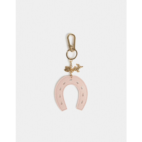 Llavero Y Charm De Herradura De Pu Rosa Claro